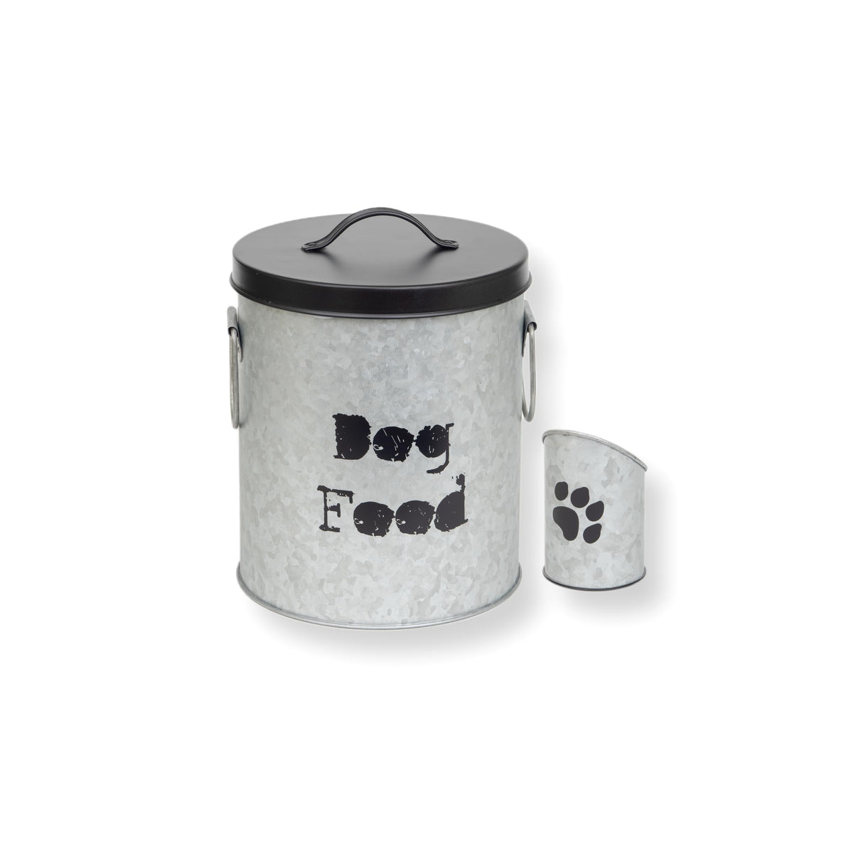 Large 60lb & Small 20lb Dog Pet Food Storage Canister with Scoop – Durable & Airtight for Freshnesss, Minimalist Design & Recyclable, Huge & Small Metal Container (Combo - Dog Bin - Large & Small)