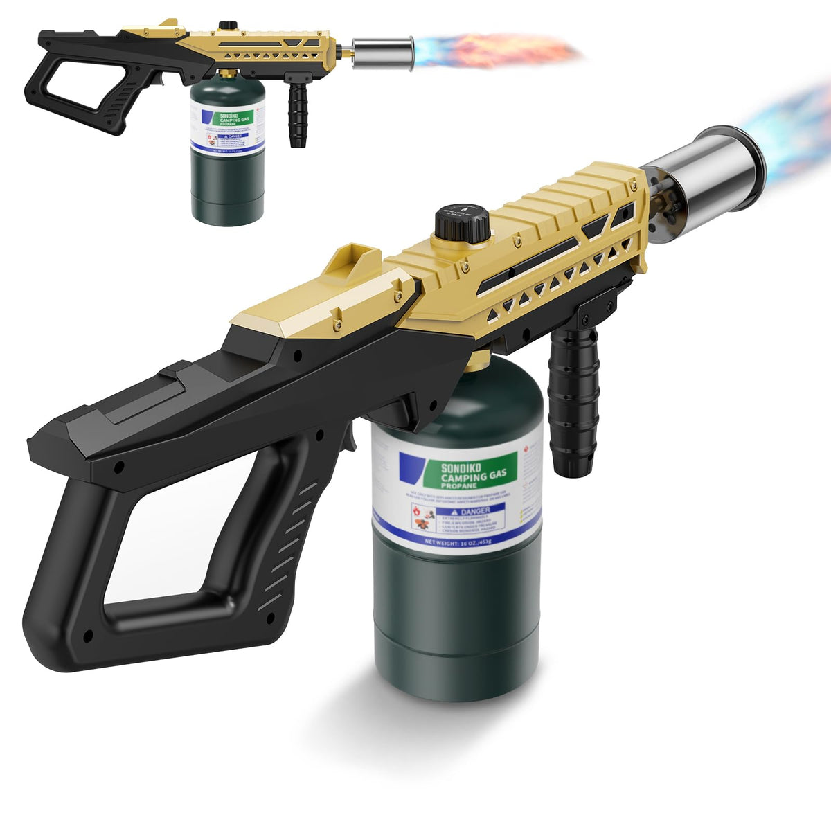 Sondiko Powerful Cooking Propane Torch, Adjustable Flame for Grilling