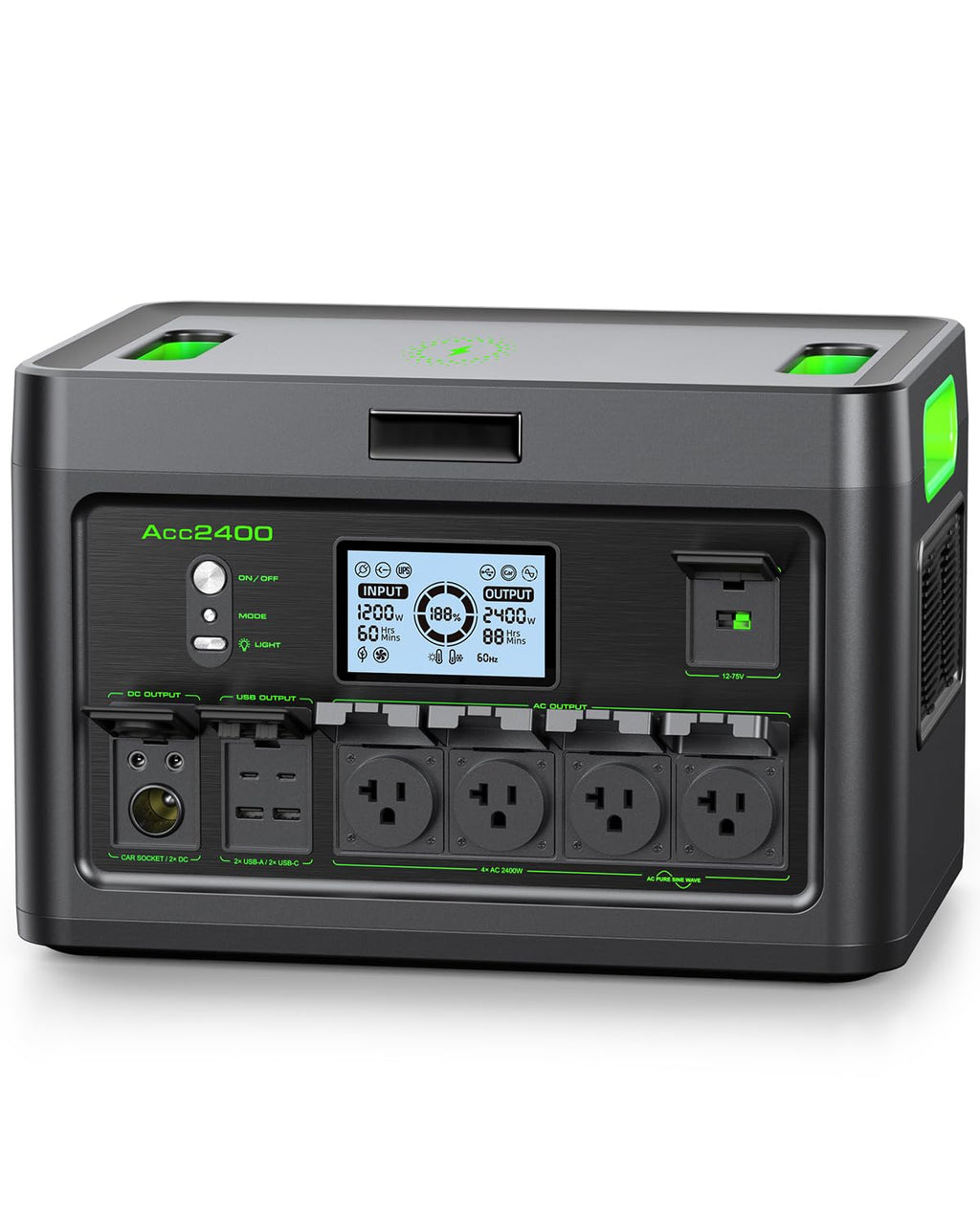 500W Portable Power Station 519.48Wh Outdoor Solar Generator Backup Battery