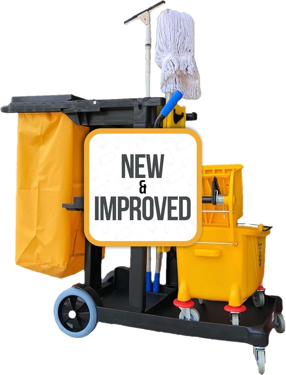Simpli-Magic Rolling Utility Cart on Wheels, Heavy Duty with Ergonomic Handle, Deep Shelves for Garage, Warehouse, Workshop, 600-Pound Capacity, 40x33x17-Inch, Steel, Black