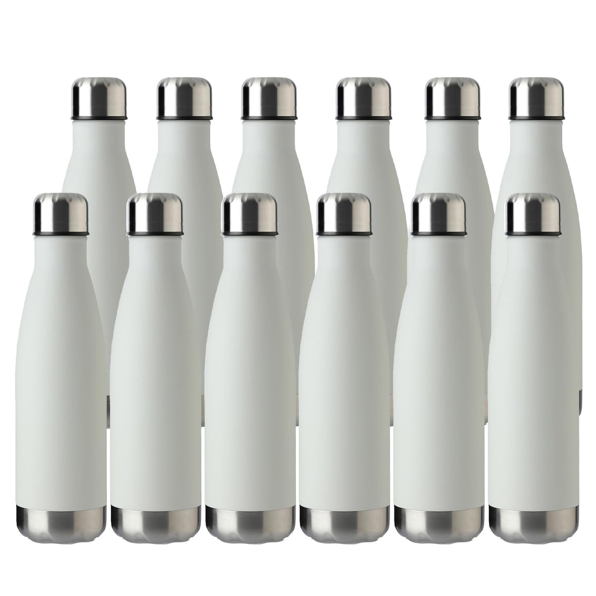 MEWAY 17oz Sport Water Bottle Vacuum Insulated Stainless Steel Sport Water Bottle Leak-Proof Double Wall Cola Shape Water Bottle,Keep Drinks Hot & Cold (colorful，12 Pack)