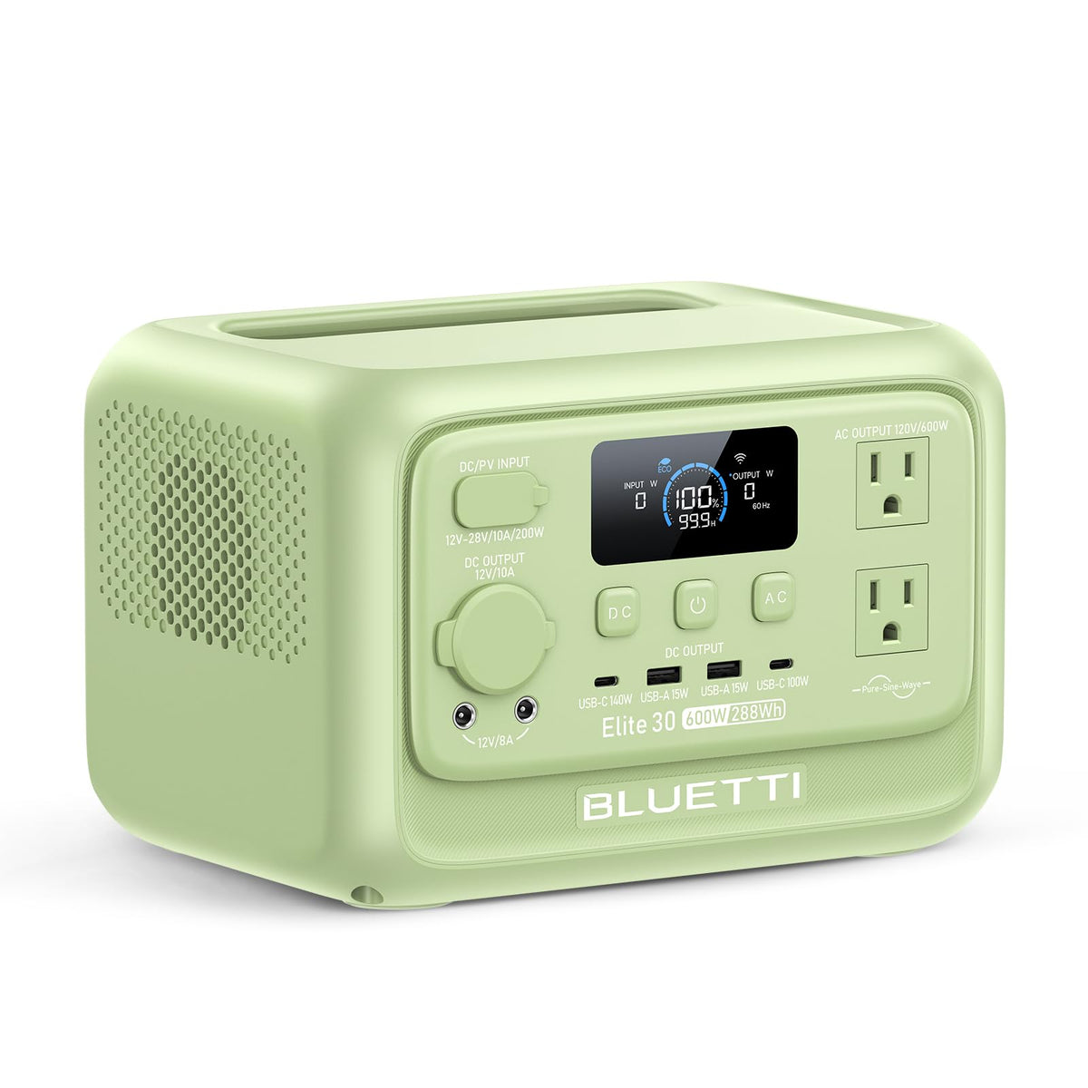 BLUETTI Elite 30 V2 Portable Power Station 288Wh 600W LFP Solar Generator