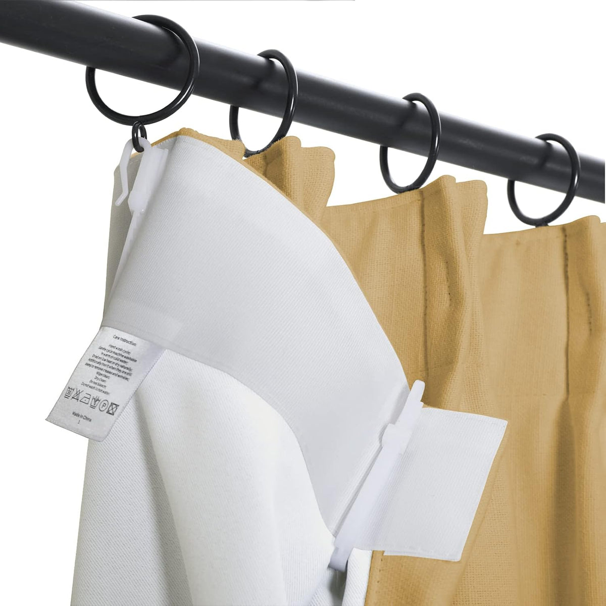 ChadMade Pinch Pleat Pure Cotton Duck Drape Blackout Oatmeal Drape for Sliding Door Curtain Plain Weave with Blackout Lining 50Wx72L (1 Panel), BOZI Collection