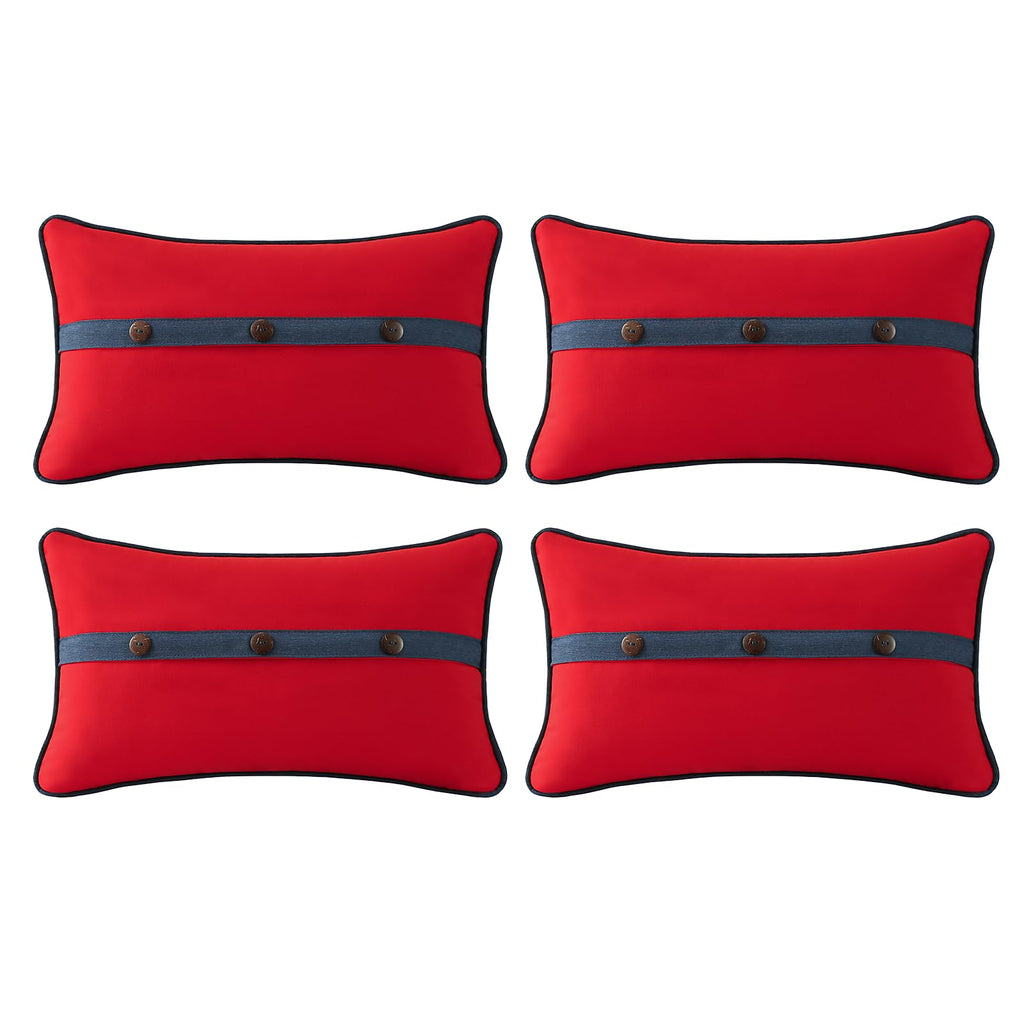 Outdoor Sunbrella Decorative Pillows Pack of 4, 20" x 12" Outdoor Pillow Set for Couch Bed Throw Patio Sofa, Airies Marble