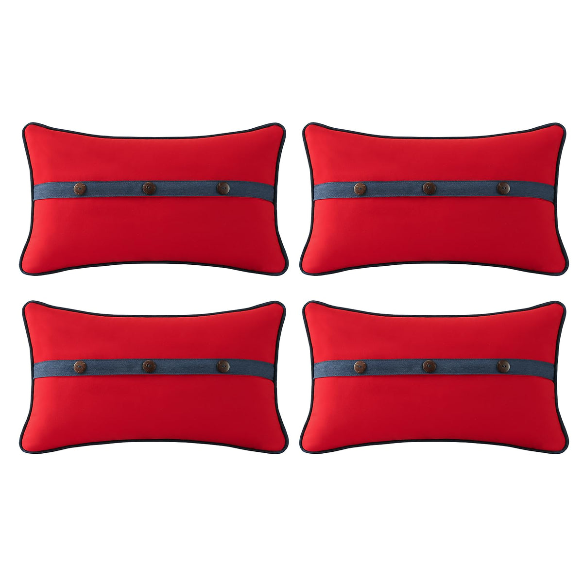 Outdoor Sunbrella Decorative Pillows Pack of 4, 20" x 12" Outdoor Pillow Set for Couch Bed Throw Patio Sofa, Airies Marble