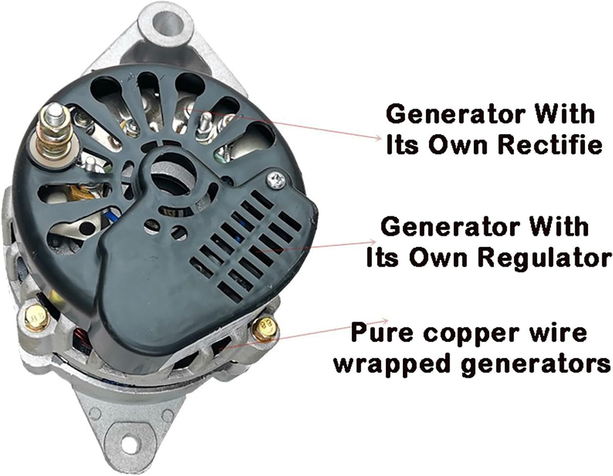 2000W Permanent Magnet Generator 14 / 28V DC Brushless Constant Voltage Generator High Power Charging Generator Set for Single-Cylinder Diesel Engines, Tractors, Lighting,Double Head,28V