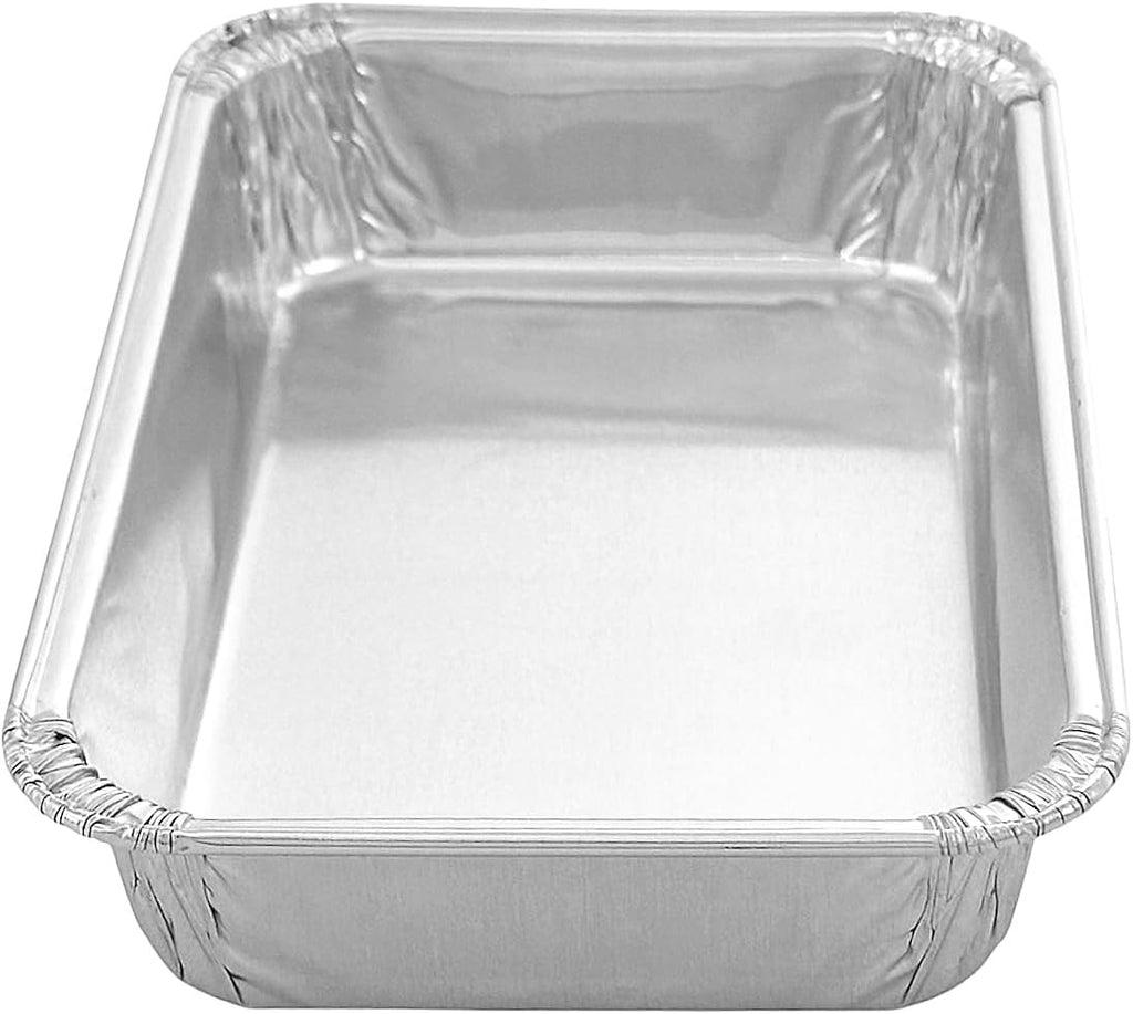 PACTOGO 6" x 4" x 1" Disposable Aluminum Foil Smooth-Wall Oblong Mini Danish Cake Pans - Ideal Baking Tins for Sweets, Coffee Cakes, Danishes, Cookies, Brownies (Pack of 200)