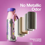 CHAKO LAB Insulated Ti Water Bottle with Two Strap (Purple & Pink)