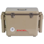 Engel UC30 Leak-Proof, Air Tight, Fishing Drybox Cooler with Built-in Fishing Rod Holders, Also Makes The Perfect Hard Shell Lunchbox for Men and Women