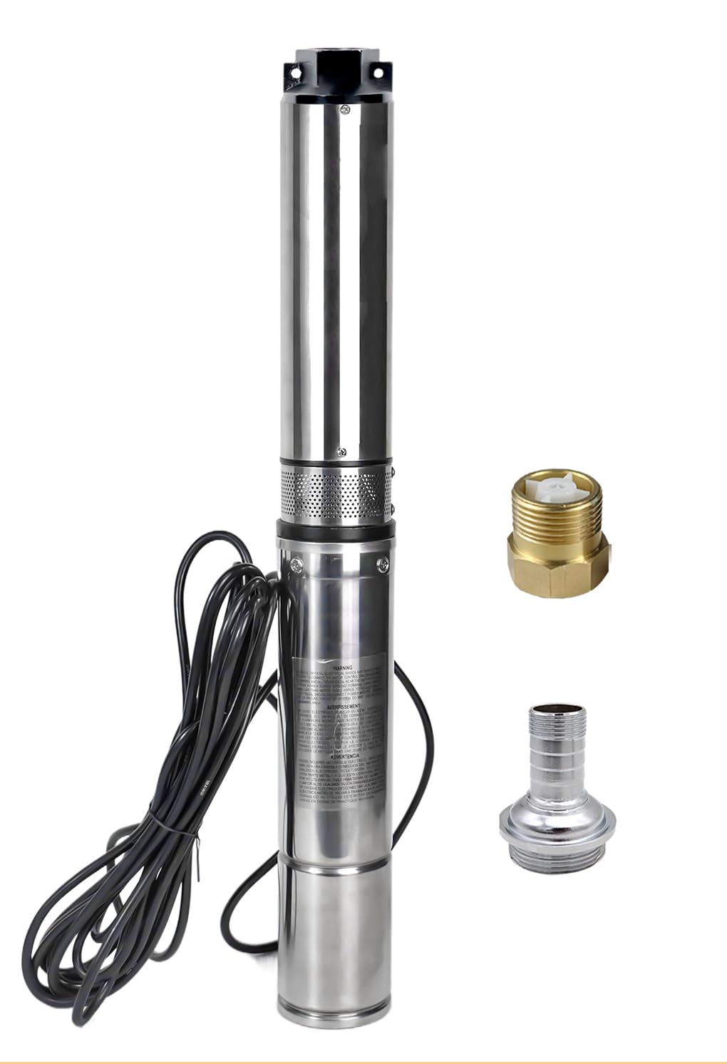 Deep Well Submersible Pump with 100FT Power Cord, 2HP 230V Deep Well Pump Submersible Water Pump for Industrial Irrigation and Home, 37GPM,427FT Lift,Long Life,4" OD