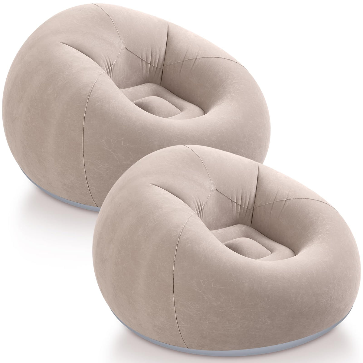 Realspring Inflatable Bean Bag Chairs,Coffee,4 Pcs