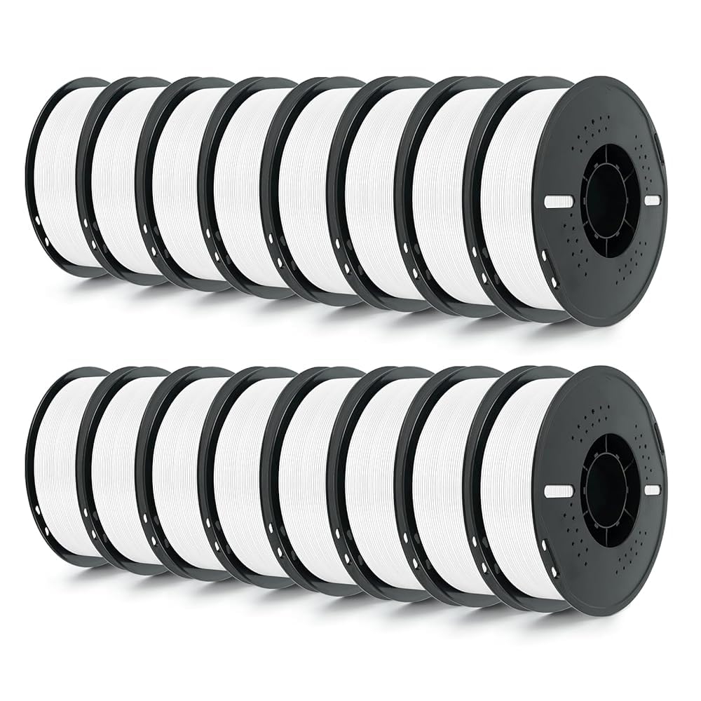 Kingroon 16KG PLA Filament Bundle 1.75mm 3D Printer Filament Multicolor Pla Filament Bulk for Most 3D Printer, Dimensional Accuracy +/- 0.02 mm, 1kg Spool,16 Rolls,16 Colors