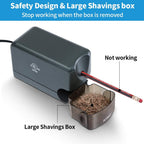 AFMAT Heavy Duty Electric Pencil Sharpener, 2 Pack (Gray + Blue)