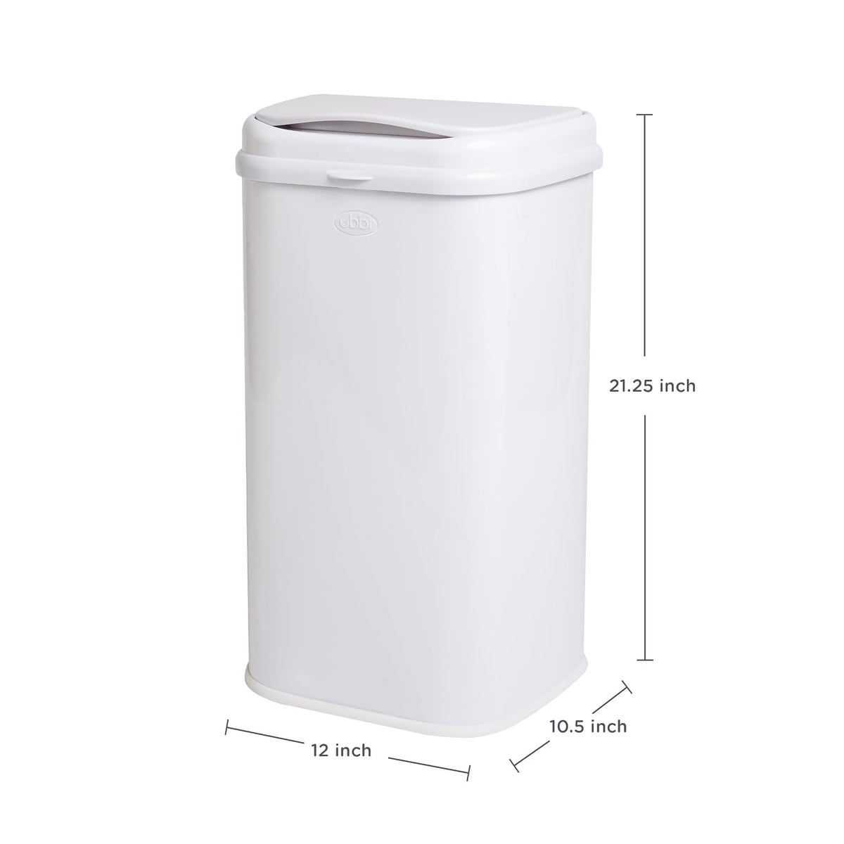 Ubbi Adult Diaper Pail, 13-Gallon Stainless Steel Incontinence Disposal Bin