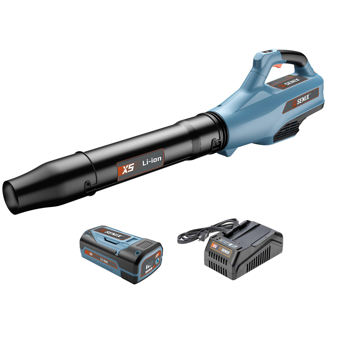 SENIX 40V 18'' Cordless Snow Blower,2×4.0Ah Batteries, Steel Auger