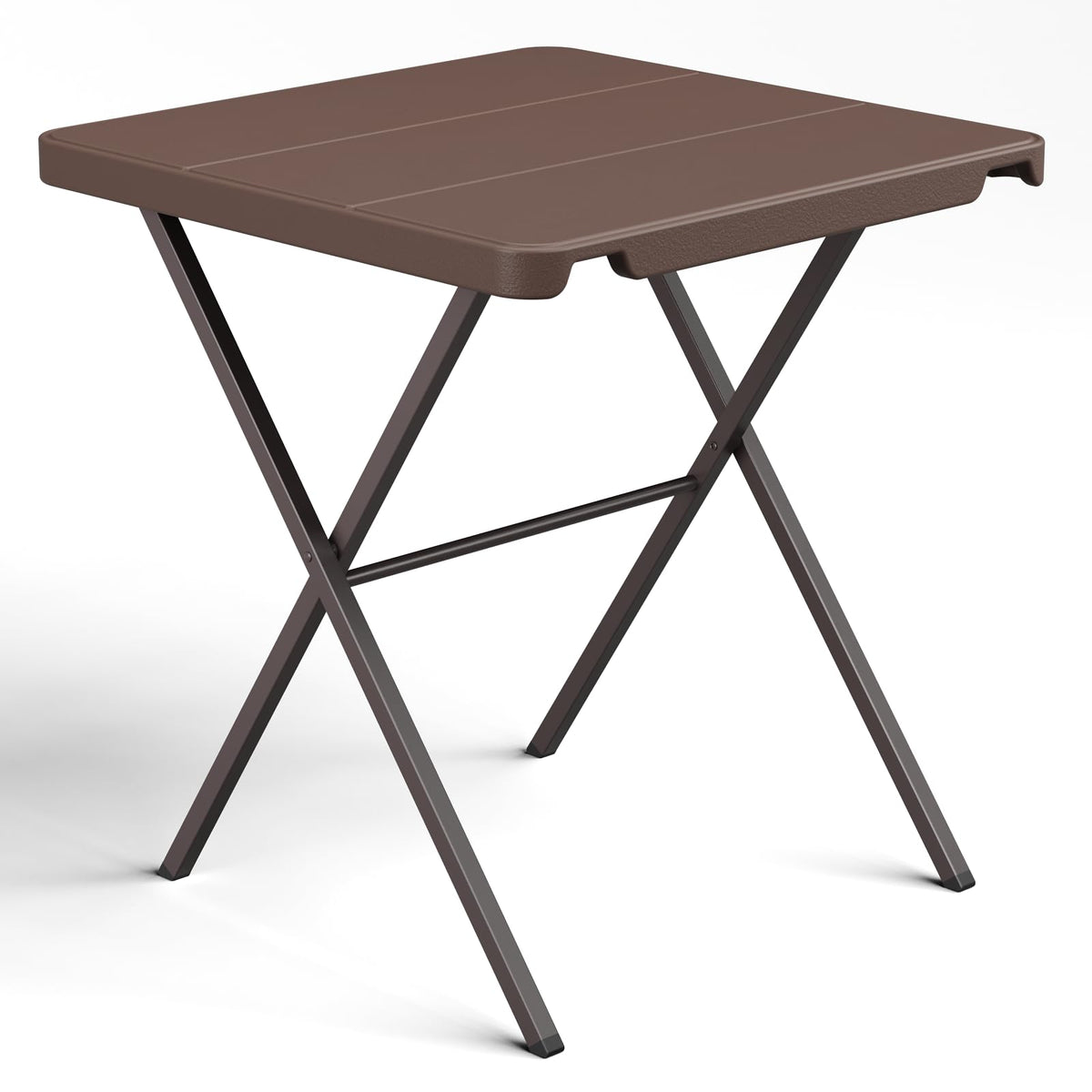 Folding Table and Chairs Set for 4, 36 Inch Foldable Card Table with Carrying Handle & 4 PU Leather Padded Folding Chairs, Portable Indoor Outdoor Dining Table Set for Picnic, Camping, RV, Game Night