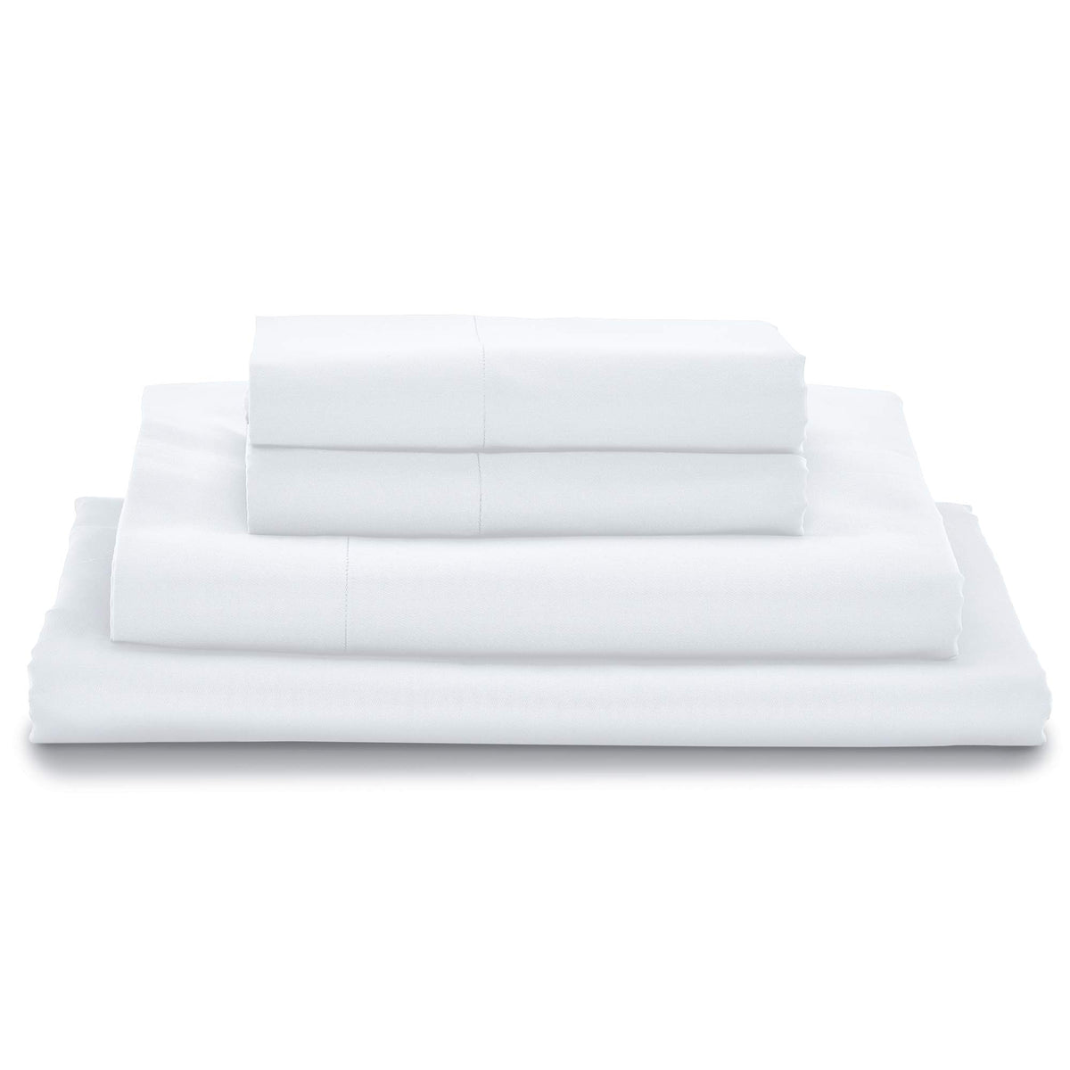 MyPillow Giza Dreams Bed Sheets, 100% Certified Giza Egyptian Cotton, Deep Pocket, Sateen Weave [Queen, White]