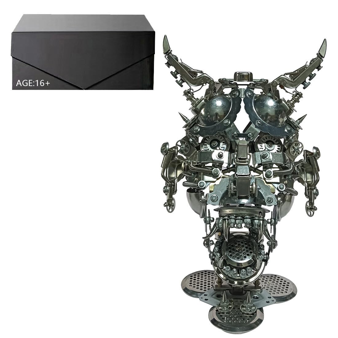 3D Metal Puzzle Dragon Model Kit, 1390PCS DIY Assemble Steampunk Mechanical Intelligential Dragon with Glowing Spine, Creative Handcrafted Metal Art Craft Desktop Display & Decoration for Adults