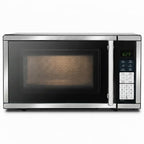 Countertop Small Microwave Oven 0.9 Cu. Ft, 900W Compact Microwave with LED Lighting, 6 Auto Menus, Turntable, Child Lock, Easy-Clean, Memory for Kitchen, Home, Dorm Essentials, Stainless Steel
