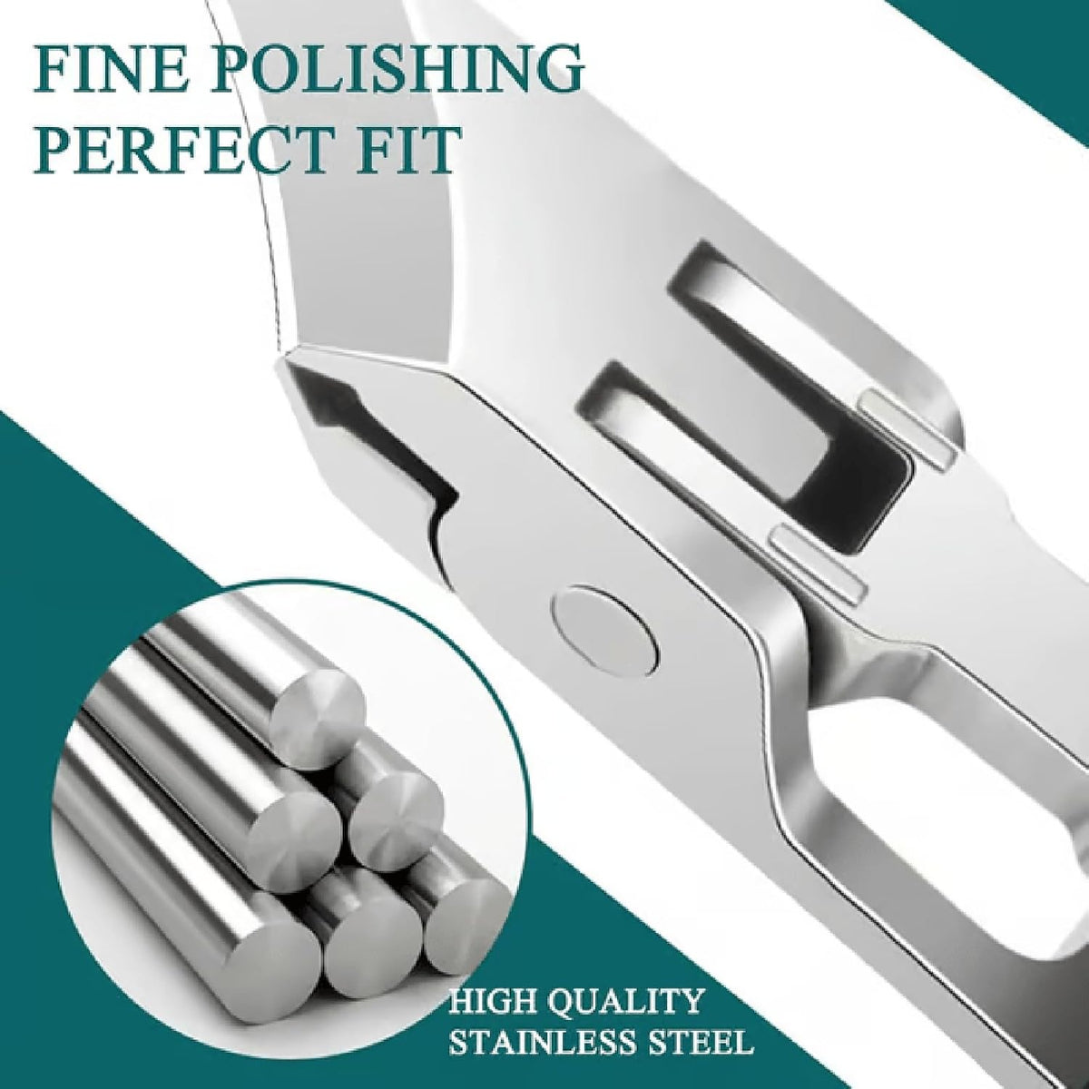 Nail Clippers Set - 3-Piece Professional Angled Toenail & Fingernail Clippers, Wide Jaw Anti-Splash Design for Easy, Precise Cutting