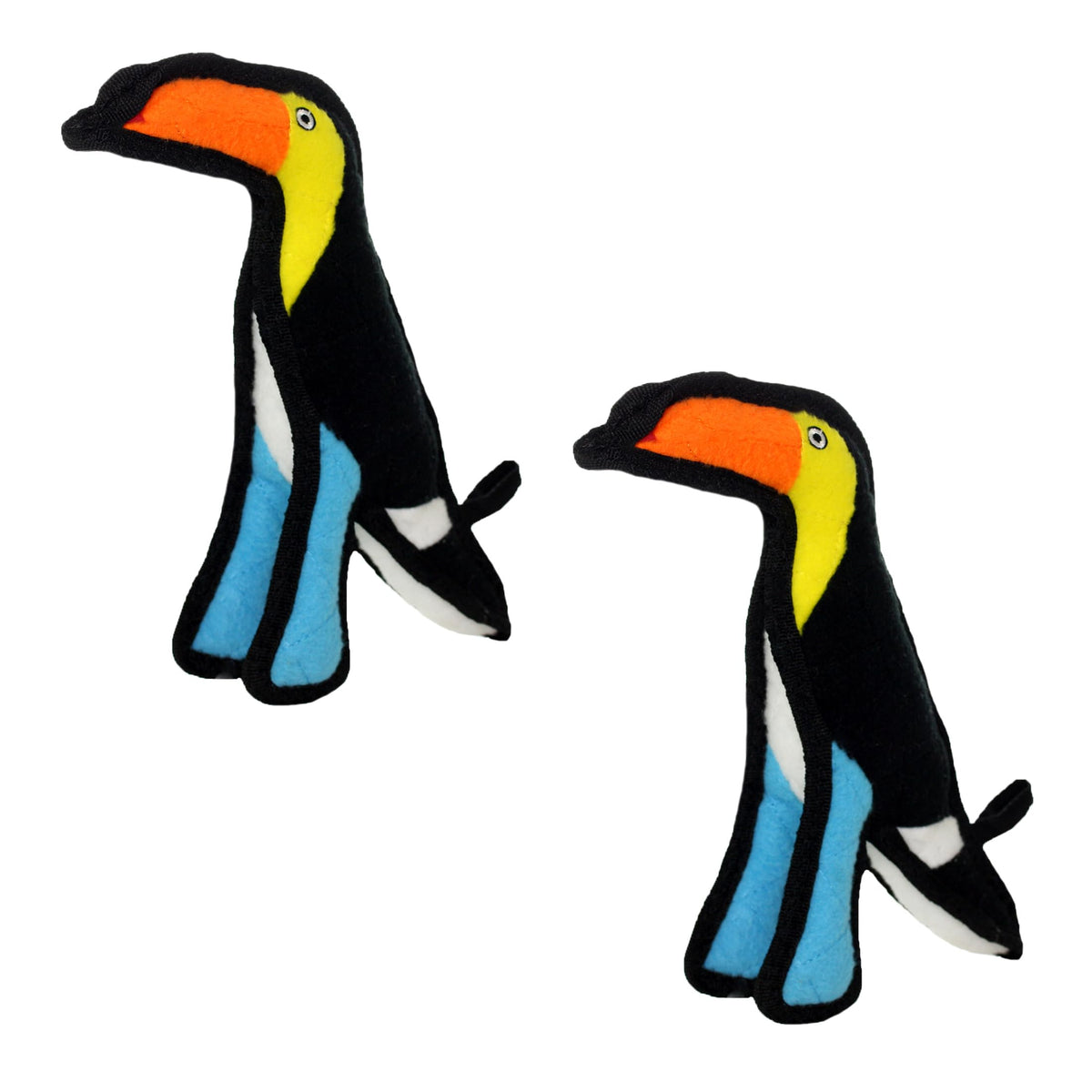 TUFFY® 4 Pack Tiger Hippo Giraffe Penguin Plush Dog Toys