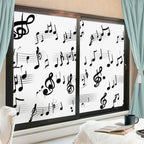 Modern Musical Notes Window Privacy Film 31.5Wx47.2L inch x 2pcs