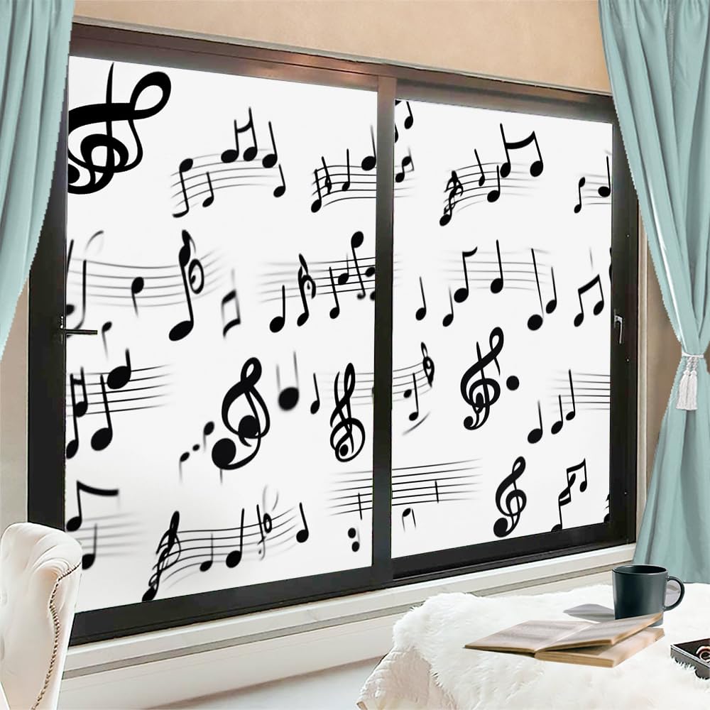 Modern Marble Leaves Frosted Stained Glass Window Film