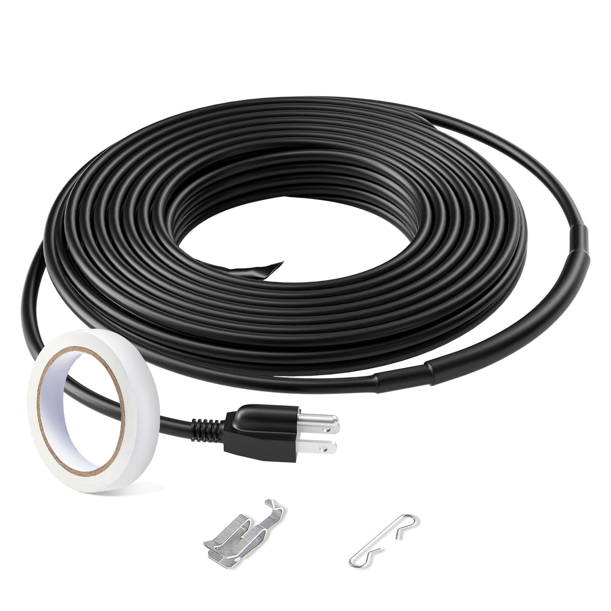 VEVOR Self-Regulating Pipe Heating Cable, 140FT 5W/FT Heat Tape for Pipes, Roof Snow Melting De-icing, Gutter and Pipe Freeze Protection