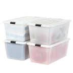 IRIS USA 6-Pack 72 Quart Storage Bins with Lids, Clear