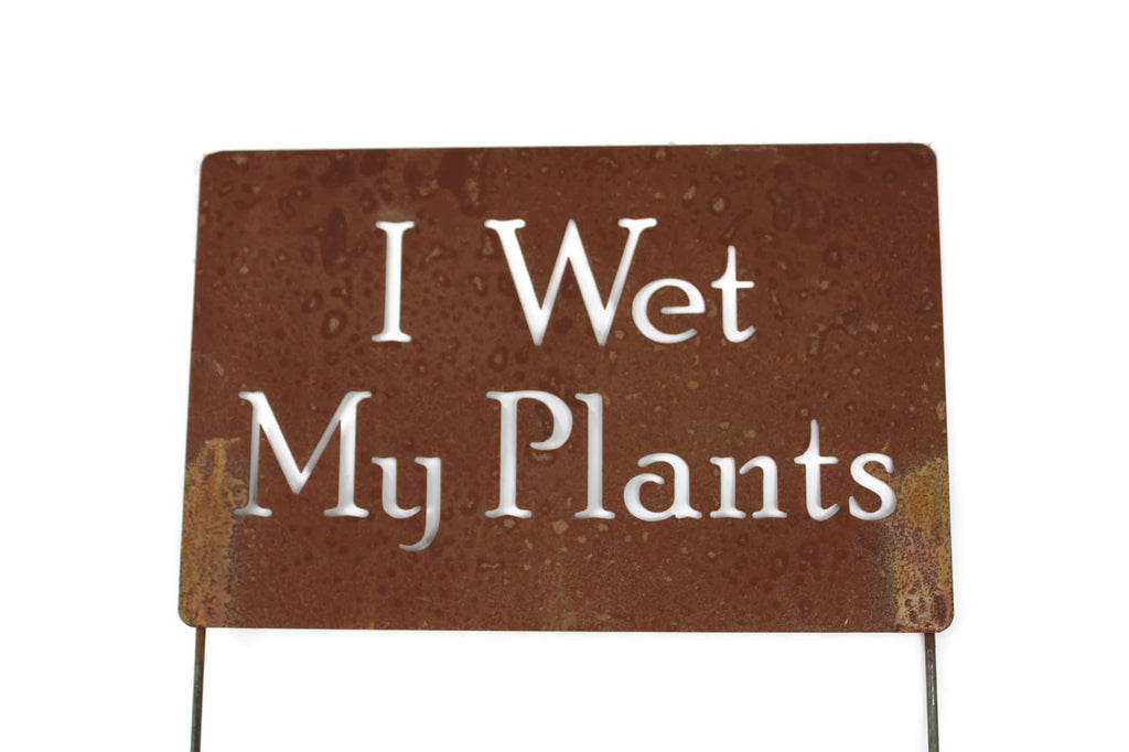 Funny Garden Stake 20 to 33 Inches Tall (No Pesticides Please, XL 33" Tall)