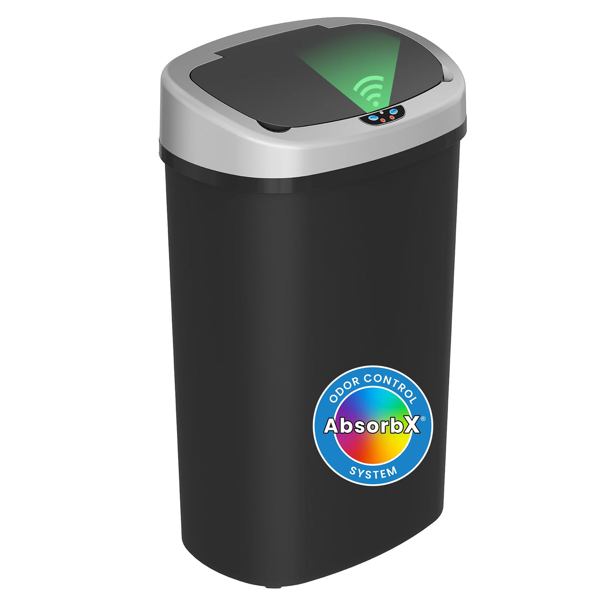 iTouchless 50L / 13 Gal. Dog-Proof Sensor Kitchen Trash Can | Odor Filter
