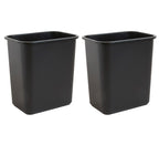 United Solutions 7.7 Gallon Trash Wastebasket, 12 Pack, Black, Under Desk