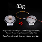 2 Player Graphite Badminton Racket Set - Including 1 Badminton Bag/1 Rackets/2 Feather Shuttlecocks/12