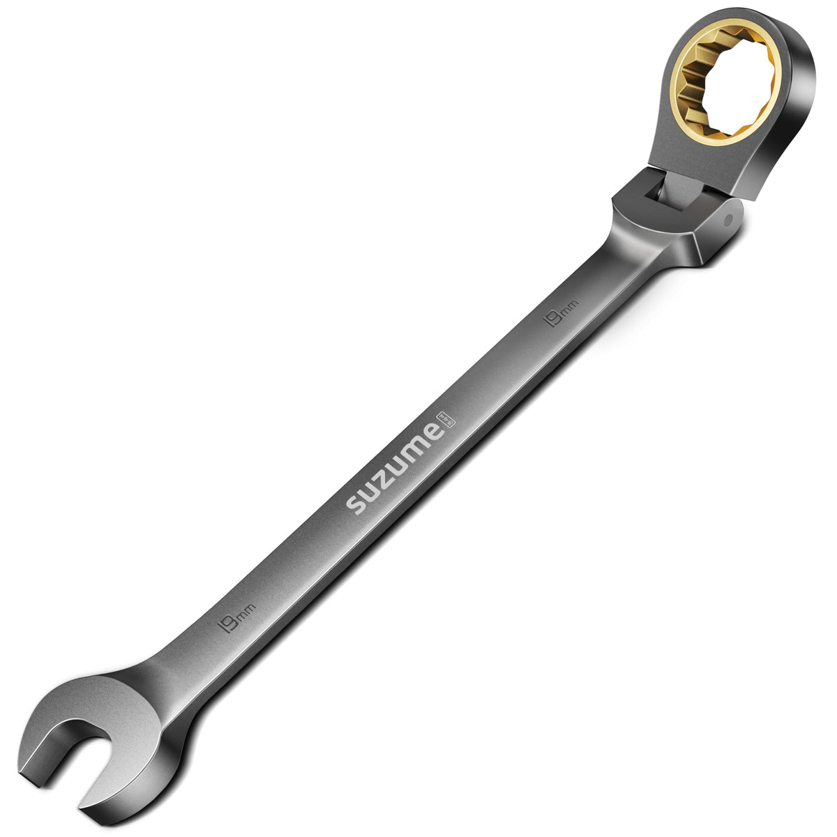 SUZUME 24-piece Flex Head Ratcheting Wrench Set Metric & SAE 180° flexible