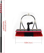 3.6~10.8m Solar Panel Cleaning Brush & Pole Water Fed Pole Kit, Suitable for high Windows Cleaning, Solar photovoltaic Panel Cleaning and Cleaning Cars Trucks Vans,12FT 3.6M