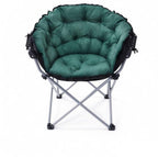 Lounge Chair, Fabric Stool Chair Lazy Couch Chair Lounge Chair Moon Chair Folding Chair Lunch Break Chair 65x65x93cm(Blue)