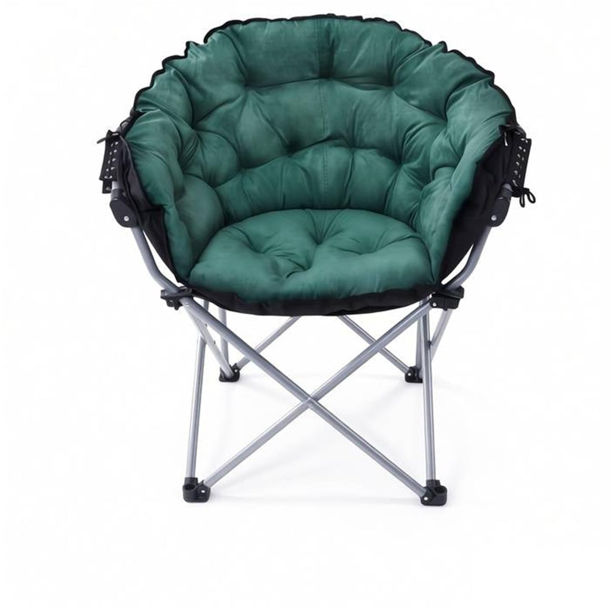 Lounge Chair, Fabric Stool Chair Lazy Couch Chair Lounge Chair Moon Chair Folding Chair Lunch Break Chair 65x65x93cm(Blue)