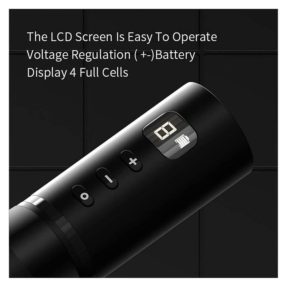 Wireless Rotary Tattoo Pen 1800mAh 3 Lithium Battery Rechargeable Tattoo Machine(Black)