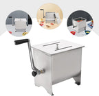 Meat Mixer Machine 20 lbs Commercial Manual Meat Mixers 201 Stainless Steel Meat Grinder Sausage Mixer Machine Meat Processing Equipment Ground Beef Hand Mixer with Lid