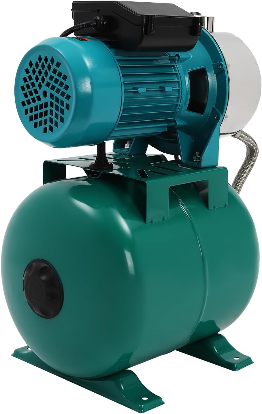 1HP Shallow Well Pump with Pressure Tank, 793GPH Irrigation Jet Pump, 110V Automatic Water Pumps Booster System Max. Head 147.64ft for Garden Lawn Farm Home (Green, 1 Hp)