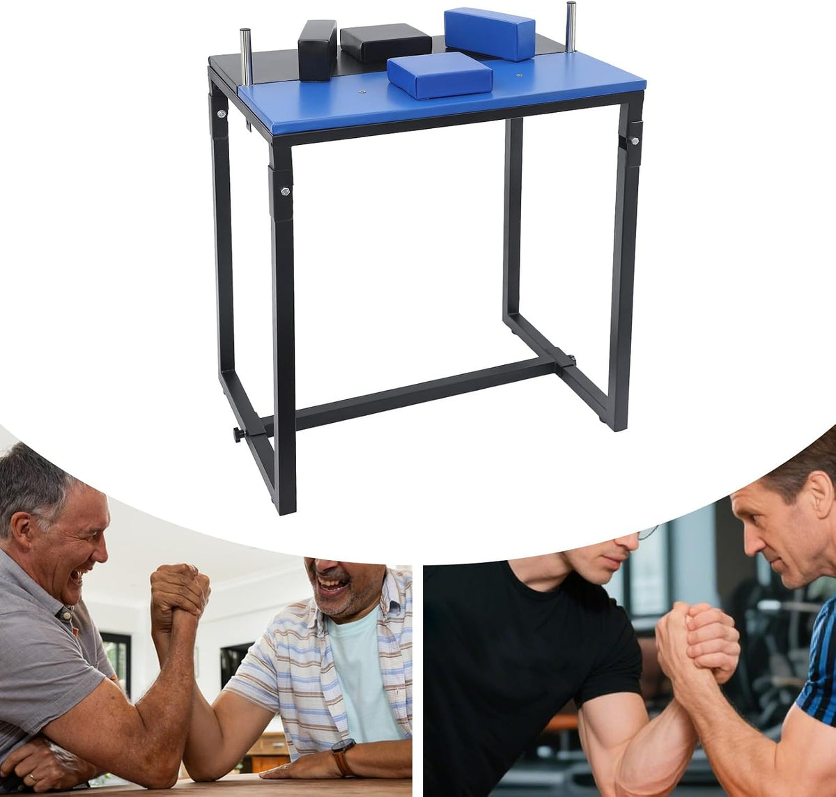 Arm Wrestling Table 39.3-Inch Professional Arm Wrestling Table with Elbow Pads & Forearm Pads Foldable Competition Training Equipment for Fitness Clubs, Homes, Offices