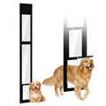Dog Door for Sliding Glass Doors, 74.8'' to 80.7'' Height Adjustable Pet Door with 13.38'' Wide & 16.1" × 10.2" Pet Opening, Insert Pet Door with Security Lock for Small & Medium Dogs
