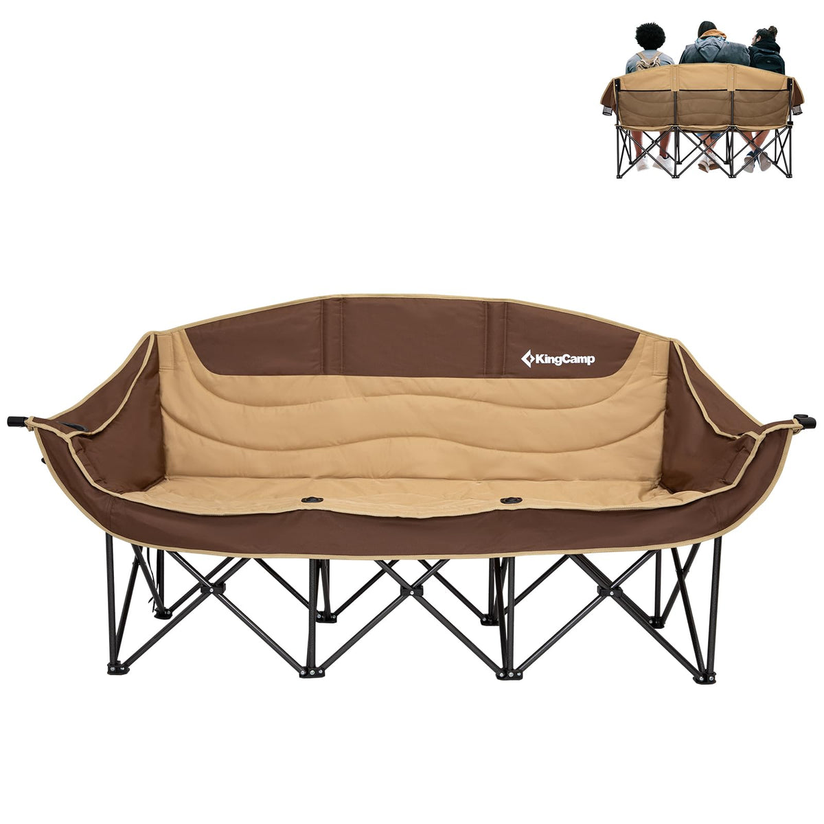 KingCamp Double Camping Chair, Heavy Duty 660lbs Folding 2 Person Chair