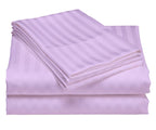 USA RV King Sheet Set in Purple Stripe 400 Thread-Count 100% Egyptian Long Staple Cotton, Sateen Weave for Soft and Silky Feel, Breathable 4-Piece Bedsheet, Elasticized 24'' Extra Deep Pocket