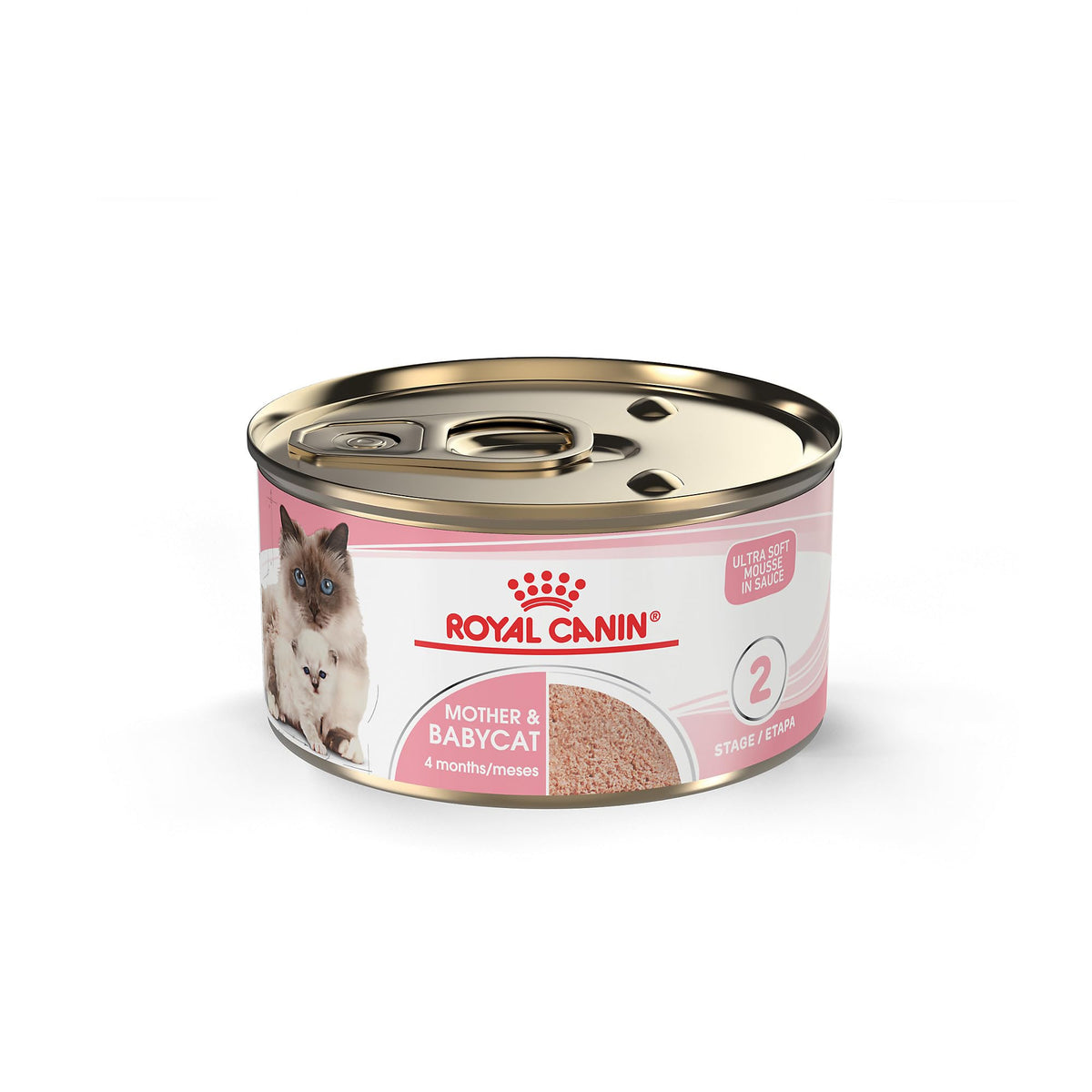 Royal Canin Feline Health Nutrition Mother & Babycat Queen Ultra Soft Mousse in Sauce Cat Food, 3 oz (Pack of 24).