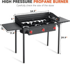 3 Burner Propane Burner, Outdoor Camping Stove, 225,000 BTU