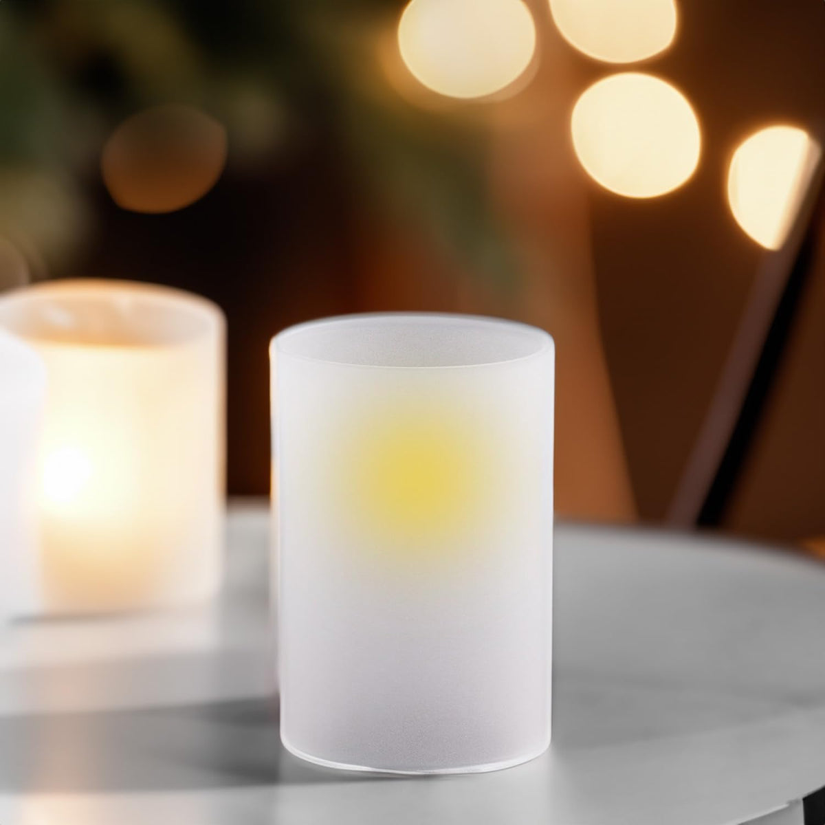 WGVI Hurricane Candle Holder Sleeve, W: 4", Ht: 12", Frosted Glass Cylinder Open Both Ends, Chimney Tube Shade, 12 Piece