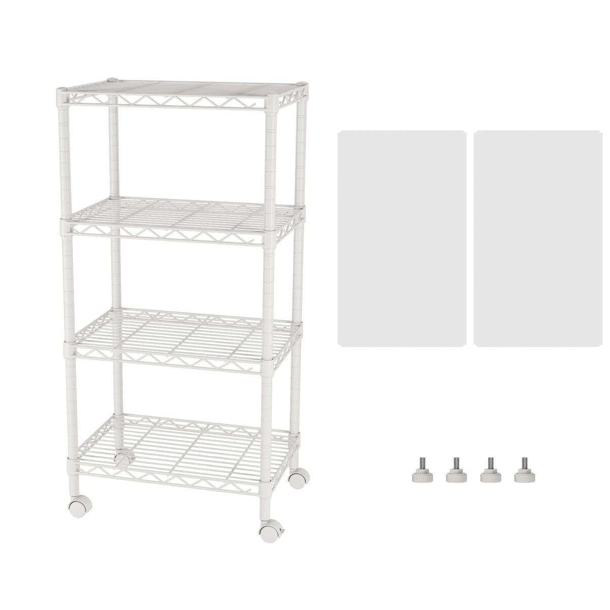 SINGAYE 5 Shelves Storage Wire Shelf Closet Metal Shelving Pantry Wheels