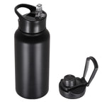 32 oz Insulated Water Bottle Bulk 8 Pack, Stainless Steel Sports Water Bottles with Straw Lid & Wide Mouth Lids, Double Walled Vacuum, Leak Proof, White
