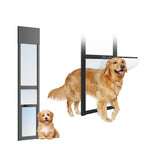 Dog Door for Sliding Glass Doors, 86.6"-92.5" Adjustable, Security Lock